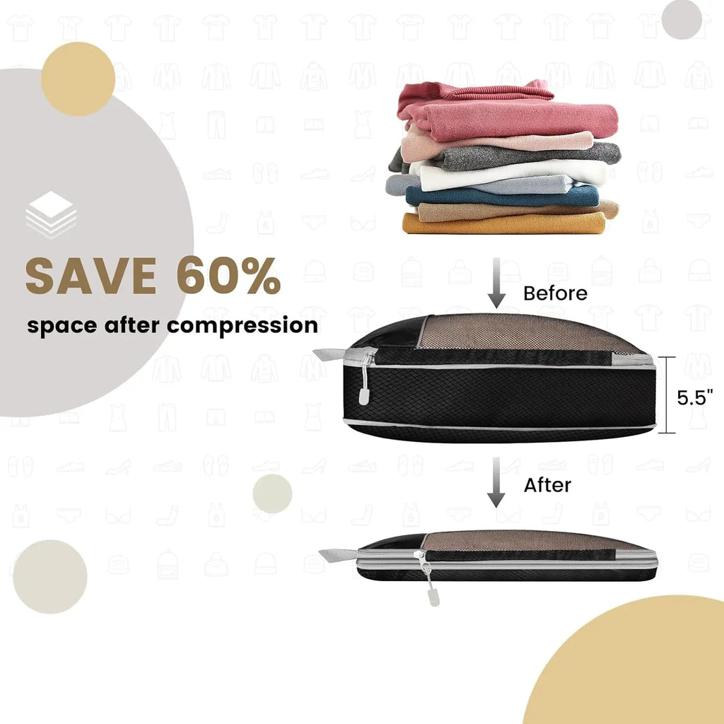 Luminest™️ Travel Compression Packing Cube Set (6-Piece)