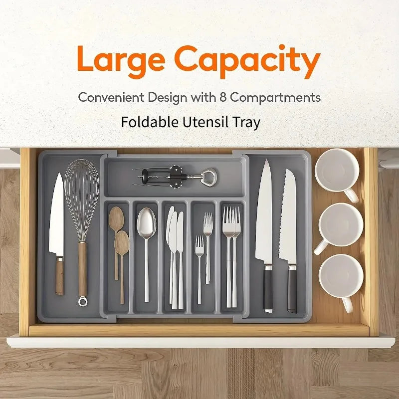 Luminest Adjustable Cutlery Organizer