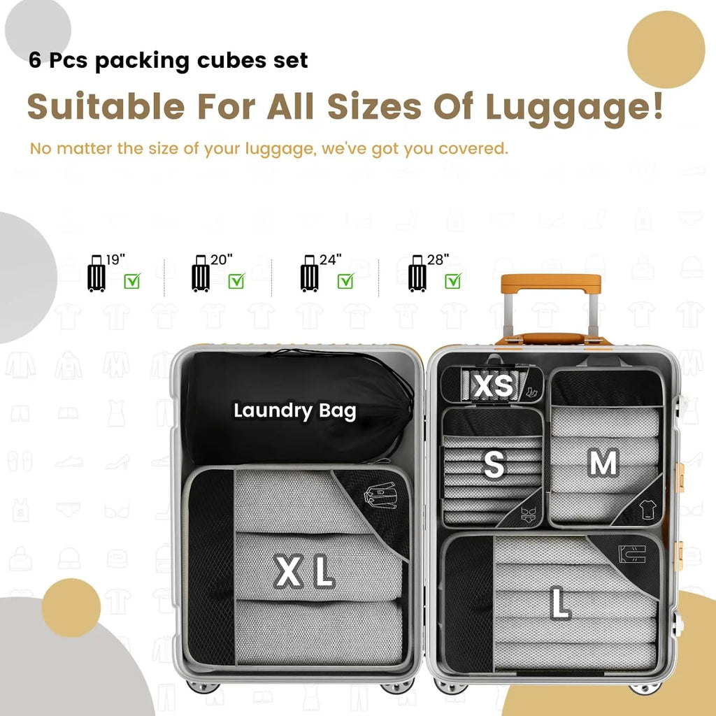 Luminest™️ Travel Compression Packing Cube Set (6-Piece)