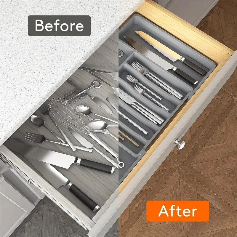 Luminest Adjustable Cutlery Organizer