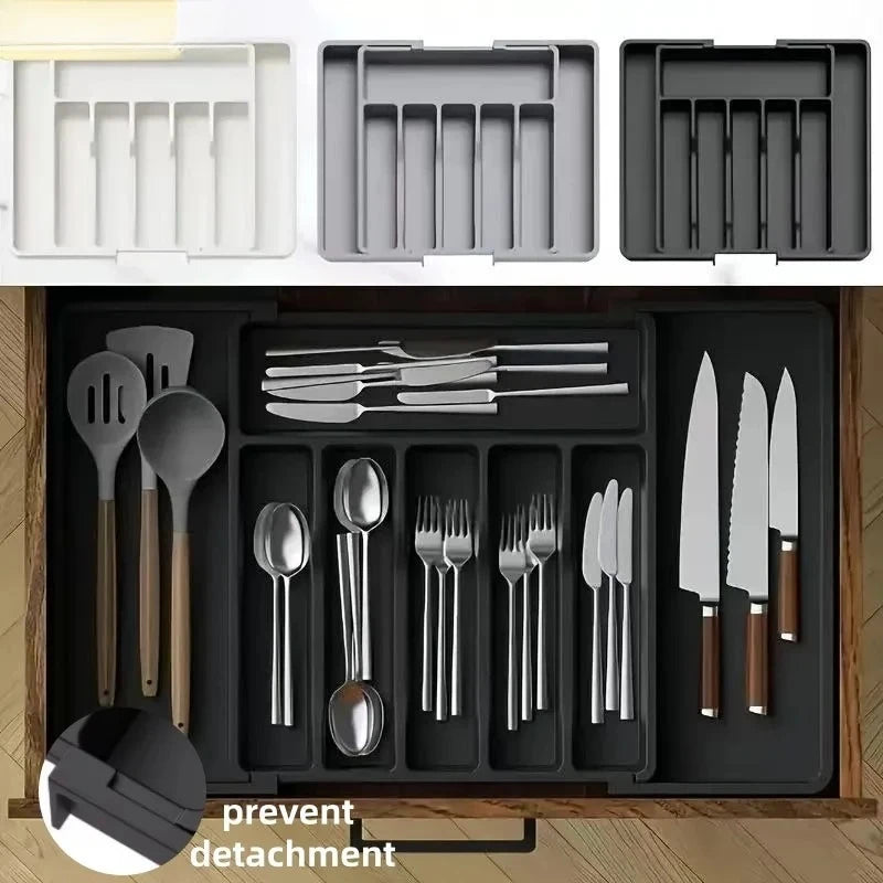 Luminest Adjustable Cutlery Organizer