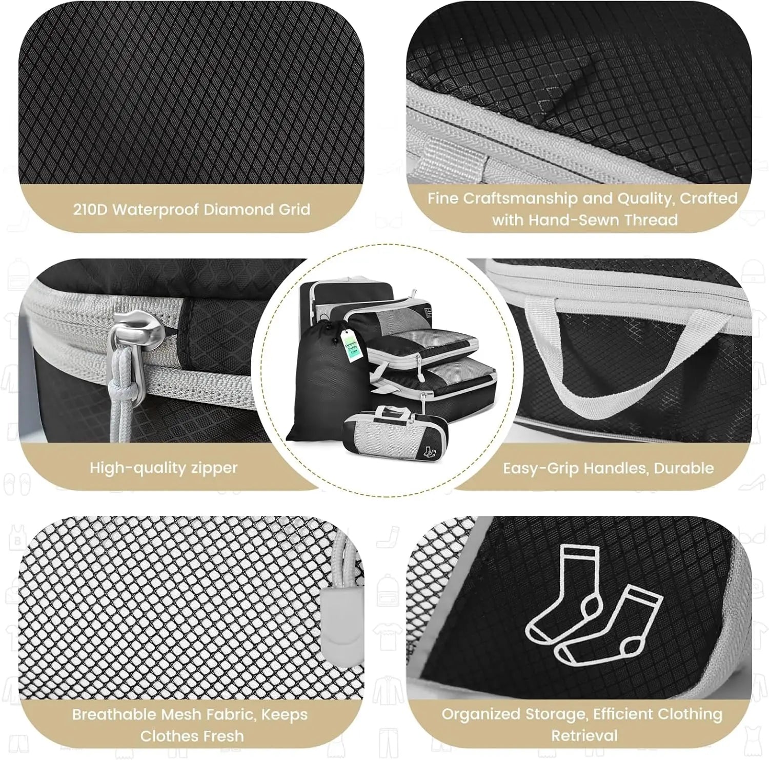 Luminest™️ Travel Compression Packing Cube Set (6-Piece)